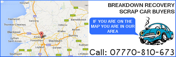 Scrap My Car Preston - Scrap Car Buyers & Breakdown Recovery Preston Blackpool Lancaster Chorley Leyland Southport Blackburn